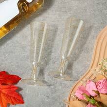 5.5 Oz Reusable Plastic Champagne Flutes, Modern And Elegant, Suitable For Weddings, Parties, Birthdays, New Year
