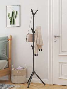 Perchero De Pie Perchero Metálico Para Colgar Ropa 3 Niveles - Negro - Ver 1