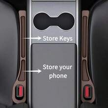 2-In-1 Car Seat Gap Filler & Storage Box, Multi-Functional Organizer, Anti-Drop Anti- Crevice Box, Practical Car Accessories