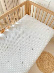 1 件柔软绒球婴儿床床单，透气吸湿排汗尿布垫套，适用于婴儿摇篮、摇篮、迷你婴儿床 100*60cm、120*60cm、132*72cm - 白色 - 查看 28