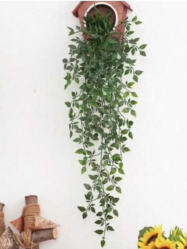 1 pezzo Vite artificiale appesa di 55cm, vite di pianta finta verde, decorazione da parete