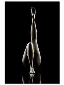 1 pezzo cartellone in tela, Arte moderna, cartellone nudo in bianco e nero di donna nuda, Stampa su tela da parete, Regalo ideale per camera da letto, soggiorno, corridoio, Arte da parete, Decorazione da parete, Decorazione autunnale, Decorazione per la stanza, Senza cornice - A - Visualizzare 1