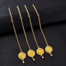 1pc Women's Classic Hollow Jewelry Headchain, Golden Color Jewelry For Party, African Bride Wedding Jewelry Gift, Hair Accessories For Women - Golden - View 7