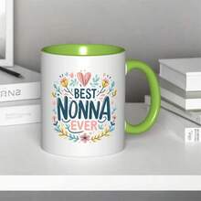 Best Nonna Ever Funny Italian Grandma Mug - 11oz Glass Coffee Cup With Vibrant Floral Design & Italian Text, Hand Wash Only, Heartfelt Gift For Mother's Day, Birthdays, Italian Heritage Celebrations - Nonna-Themed Gift For Women, Durable & Reusable, Perfect For Coffee, Tea, Or Hot Chocolate, Ideal For Italian-American Families, Travel-Friendly & Non- Grip, Cute Coffee Mug, Coffee Mugs For Women - trắng - Xem 9