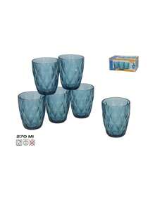 LD Alleria-Caja 6 Vasos Bajos Vidrio Bidasoa Ikonic 270ccl