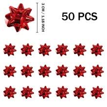 18/30/50/100pcs Mini Shiny Ribbon Bows, Suitable For Valentine's Day Birthday Wedding Bridal Party Gifts Packaging, 1.18"/1.38" Rainbow Gift Wrapping Bows For Holiday Party Craft Floral Gift Packaging Supplies, Glitter Star Flower Multicolor Small Metal Self-Adhesive Gift Ribbon Bows For Holiday Gift Boxes - Multicolor - View 23