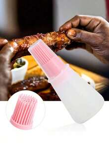 1 件/3 件带瓶硅胶油刷，耐热刷，适用于空气炸锅、煎饼、烘焙和烧烤