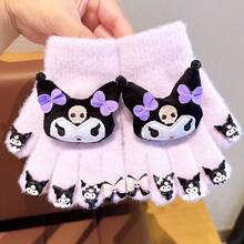 Sanrio 三丽鸥儿童保暖五指手套，冬季女童酷洛米五指手套套装