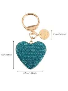1pc Heart Keychain Pendant Fashionable Rhinestone Heart Car Keychain Cute Bag Pendant Accessories Rhinestone-Studded Shiny Keychain Small Gifts Gifts For Her Gifts For Women Valentines - Nhiều màu - Xem 5