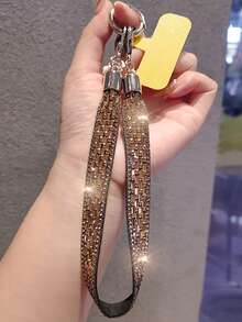 2026新年情人节手机挂绳 - 奢华风格，镶嵌水钻，百搭INS风设计，长短可选，全水钻链条手机壳挂绳，1条全水钻挂绳，防丢防盗手机挂绳，含密封垫圈 - 多彩 - 查看 14