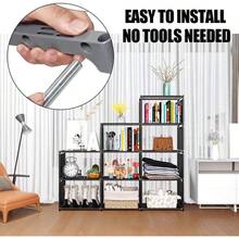 9 Cubos Estantera de Almacenamiento, Libreros y Estantes Modernos, Organizador de armarios, Estantera Modular de Almacenamiento, para Recmara, Oficina, Sala de Estar etc Negro - inicial - Ver 6