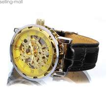 Luxury Luxury Classic Men Black Leather Dial Skeleton Mechanical Sport Wrist Watch Hotsale - 8 - 查看 4