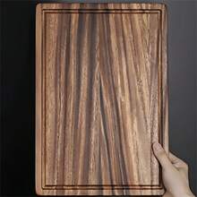 3-Piece Acacia Wood Cutting Board Set, Large/Medium/Small Sizes, Grooved Chopping Board, Multipurpose For Kitchen, Outdoor, Camping, Restaurant