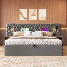 Bed Frames - Gray + Velvet + 180cm*200cm - View 3