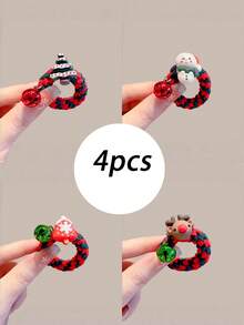 Elastico per capelli intrecciato natalizio, corde per capelli ad alta elasticità, accessori per capelli natalizi, elastici morbidi ed elastici per legare i capelli con fasce in gomma ad alta elasticità sulla parte posteriore della testa, accessori per capelli natalizi, accessori per creare atmosfera natalizia, regali di Natale, accessori per vestirsi per eventi e feste di Natale