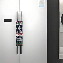 2pcs Christmas Pattern Refrigerator Door Handle Covers, Dust-Proof Door Handle Protectors For Refrigerator, Microwave, Anti-Slip Anti-Oil, Suitable For School, Office, Home, Travel