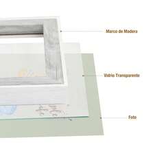 Portaretratos de 4x6 Pulgadas con 3 Aberturas y Bisagras, Marco para Fotos Gris con Vidrio Real, Montaje en Mesa - Gris - Ver 4