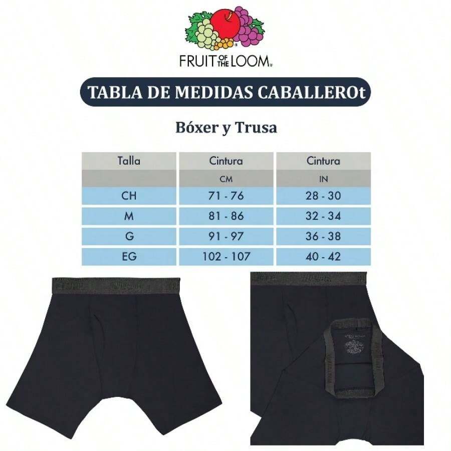 Ajustado Premium Bxer Hombre para Uso Diario con Tejido Suave y Elstico en Color Negro - G + Negro - Ver 1