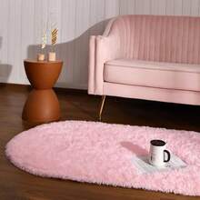 1 Pc, Brown And Camel High-Density Plush Floor Mat, Oval Mat For Living Room, High-Quality Polyester Material, Soft And Fluffy, Easy To Care For, Low Shedding, Suitable For Living Room, Bedroom, Corridor, Dining Area, Balcony And Other Decorations, Perfect Choice For Holiday Party Home Decoration, Easily Create A Warm Atmosphere