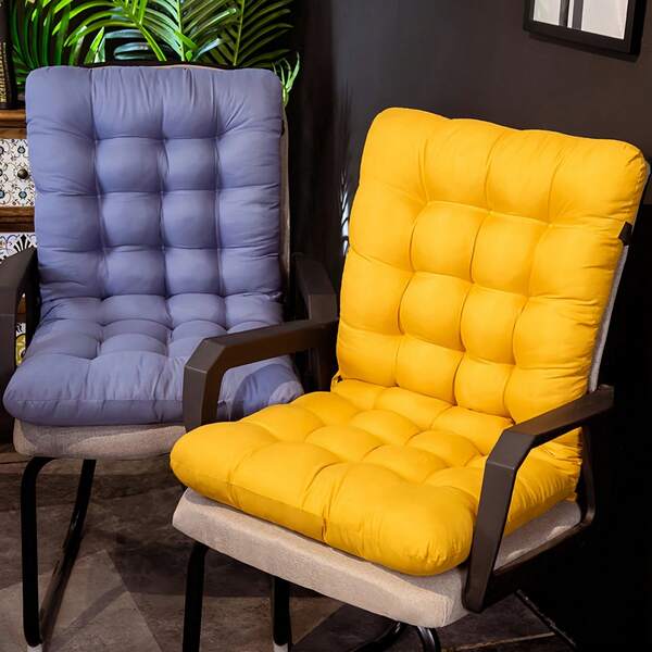 1 Stück Hochlehnen-Stuhlkissen, weiches & dickes Sitzkissen mit Lendenwirbelstütze, geeignet für Senioren, Studenten, Garten, Terrasse, Büro, Camping, Inneneinrichtung, Esszimmerstühle, Outdoor-Möbel