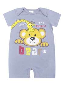 Kit Of 3 Short Baby Boy Rompers, Summer Sunbathing, Sizes P To GG - Pistachio - View 4
