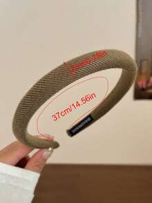 1pc Women Plain Color Knitted Wide Slip-Resistant Padded Headband, Vintage Elegant Retro Fashion Headpiece Suitable For Daily, Party And Outdoor Wear,Hairband,Hair Hoop,Hair Accessories Headbands