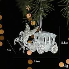 Christmas Ice Crystal Pendant Christmas Tree Pendant Transparent Acrylic Angel Light Luxury Decoration Scene Decoration Props