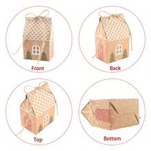 12/24pcs Christmas Party Gift Boxes, Mini Christmas Gift Bags, Small Gift Boxes For Party Candy Favors, Christmas Gift Packaging Boxes