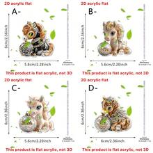 1/4 Pcs 2026 Horse Keychain Acrylic Car Interior 2D Backpack Pendant Christmas Tree Decoration Party Supplies Gift - Multicolor - View 4