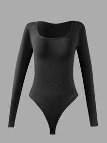 2pcs Women Square Neck Long Sleeve Bodysuit Set - Nhiều màu - Xem 7