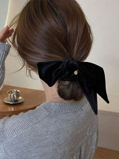 Cinta de terciopelo, un elegante accesorio para el cabello, tocado. Sujetadores de cola de caballo, Ligas para el cabello, Bandas de goma para el cabello, Scrunchies, Cuerda para el cabello