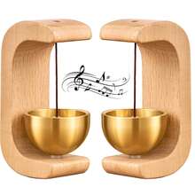 Log Wind Wind Chime - Door Chime, Wind Chime, Door Bell, Household Door Chime, Shopkeeper Open Door Chime, Magnetic Door Chime, Suitable For Door, Wall, Shop, Closet Decoration, This Door Chime Is Made Of Solid Wood Hanging And High Quality Brass, Which Brings You Elegant Texture And Visual Enjoyment. The Door Knob Bell Emits Healing Tones That Are Pleasant And Soothing. Each Ring Of The Bell Brings You A Feeling Of Relaxation And Calmness, Creating A Peaceful And Pleasant Atmosphere For You. - 黃色 - 查看 1