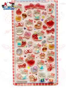 新款3D水晶装饰贴纸 - 日式动物浮雕亚克力贴纸,圣诞节、感恩节礼物,ins风,硬化实心DIY涂鸦贴纸 - 彩色 - 查看 6