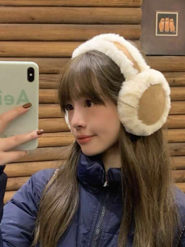 1pc Women's Foldable Ear Muffs In Multiple Colors, Winter Warm Outdoor Windproof Ear Covers, Meiladi Ear Bag, Festival Gift, Suitable For Daily Wear