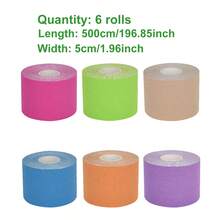 1 Roll Kinesiology Tape, Elastic Supportive Bandage For Muscle, Chest, Knee, Elbow, Fitness Sports Tape