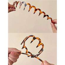 1pc Leopard Print Women Elegant Big Wave Headbands, Fluffy Daily Wear Hair Bands,Hairband,Hair Hoop ,Head Piece - Nhiều màu - Xem 4