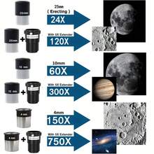 Profesjonalny teleskop refrakcyjny o aperturze 80 mm i ogniskowej 600 mm z powiększeniem 24X–750X, wytrzymały, regulowany statyw i adapter do smartfona – soczewka Barlowa 5X i wymienne okulary, ręczne ustawianie ostrości, odpowiedni dla dorosłych i początkujących, idealny do astronomii i obserwacji ptaków, kompatybilny ze smartfonami, zawiera uchwyt do aparatu