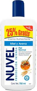Nuvel Crema Corporal e Hidratante Facial con Miel y Avena, 750 ml | Crema Hidratante para Piel Normal y Seca, Uso Diario, Suaviza y Nutre la Piel - cobre - Ver 1