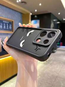 Expression 1pc Minimalist Angry Face Pattern Thick Shockproof Protective Phone Case, Compatible With Iphone 17/17 Pro/17 Pro Max/17 Air/16/11/16 Pro/16 Plus/16 Pro Max/16e/15 Pro Max/13/14/12/11/7G/8P, Galaxy, Redmi, Transsion, Vivo, HONOR, Realme