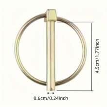 10 szt. wytrzymałych stalowych sworzni do ciągników rolniczych, przyczep, ciężarówek i kosiarek - szybkozłączki blokujące o średnicy 1/4" - Kolor obrazu - Zobacz 2