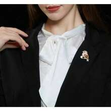 Magpie Bird Brooch High-End Japanese Cute Anti-Light Advanced Sense Personalized Suit Color Pin Corsage Accessories - 預設 - 查看 5