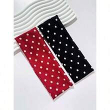 1pc/2pcs/3pcs Women Elegant Sweet Polka Dot Print Elastic Fabric Dot Sports Headband, Suitable For Daily, Fitness, Running, Yoga, Sweat-Absorbing Hair Band Headscarf, Fashion Hair Accessory, Bohemian Style Headband, Elegant Fall Winter Hair Accessories For Women Bows For Vacation Outfits Woman