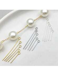 50 peças 16/20/26/30/35mm Pinos em Ouro, Ouro Branco e Prata Banhada, 9 Garras, Suprimentos para Fabricação de Joias para Contas, Pulseiras, Colares, Pingentes, Artesanato DIY