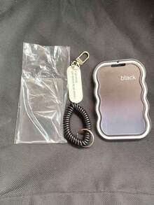 3-Inch Protective Cover Clear Acrylic Spring Wristband Holder, Transparent Corrugated Light Card Holder, Lightweight And Durable Keychain Pendant With Spring Attachment,School Supplies,Back To School - Multicolor - View 8