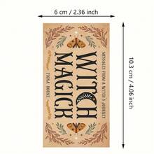 1pc-Witch Magic Prophecy Cards - 40 Charming Mini Cards (4.06x2.36 Inches) Double-Sided Guidance And Motivation Cards, Featuring Animal Kingdom Tarot, Female Witchcraft Diary And Meditation, Mysterious Design For Spiritual Growth And Personal Development, Witch Craft, Mysterious Card Design, Detailed Illustrations, Suitable For Halloween, Prophecy Cards - Multicolor - View 2