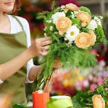 Artificial Ranunculus Flowers With Real Touch Stem, Silk Ranunculus Flowers(10 Pack) (White)-KF - Champagne - View 9