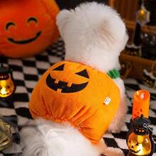Lindo Disfraz de Calabaza para Perros y Gatos pequeos, Traje Ligero de Halloween, Ropa de otoo Divertida para Mascotas, Cosplay, sesin de Fotos, Talla L - L - Ver 3