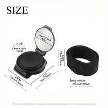360° Rotatable Convex Bicycle Rearview Mirror, With Wrist Strap And Arm Strap, Suitable For Various Vehicles, Round Rearview Mirror, Wrist Rearview Mirror, Cycling And Motorcycle Safety Gear, Cycling Wrist Rearview Mirror - Multicolor - View 4