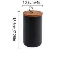 1 件，厨房用陶瓷食品储存容器，密封容器，带防潮盖的咖啡罐，适合储存咖啡豆、糖和香料，咖啡储存，橱柜整理，现代厨具，简约设计瓶，多功能玻璃材质，可重复使用的容器，密封罐，厨房储存工具，适合烹饪爱好者和家庭主妇。