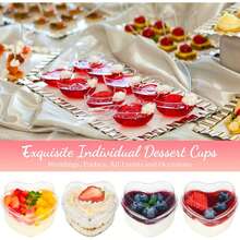 5oz Dessert Cups, Including Tiramisu Cups, Dessert Cups, Transparent Plastic Parfait Cups, Round Appetizer Cups, Suitable For Holding Fruits, Pudding, Mousse, Ice Cream, Applicable For Parties, Weddings, Valentine's Day, New Year And Other Occasions. - Multiple Colors/random Styles - View 9